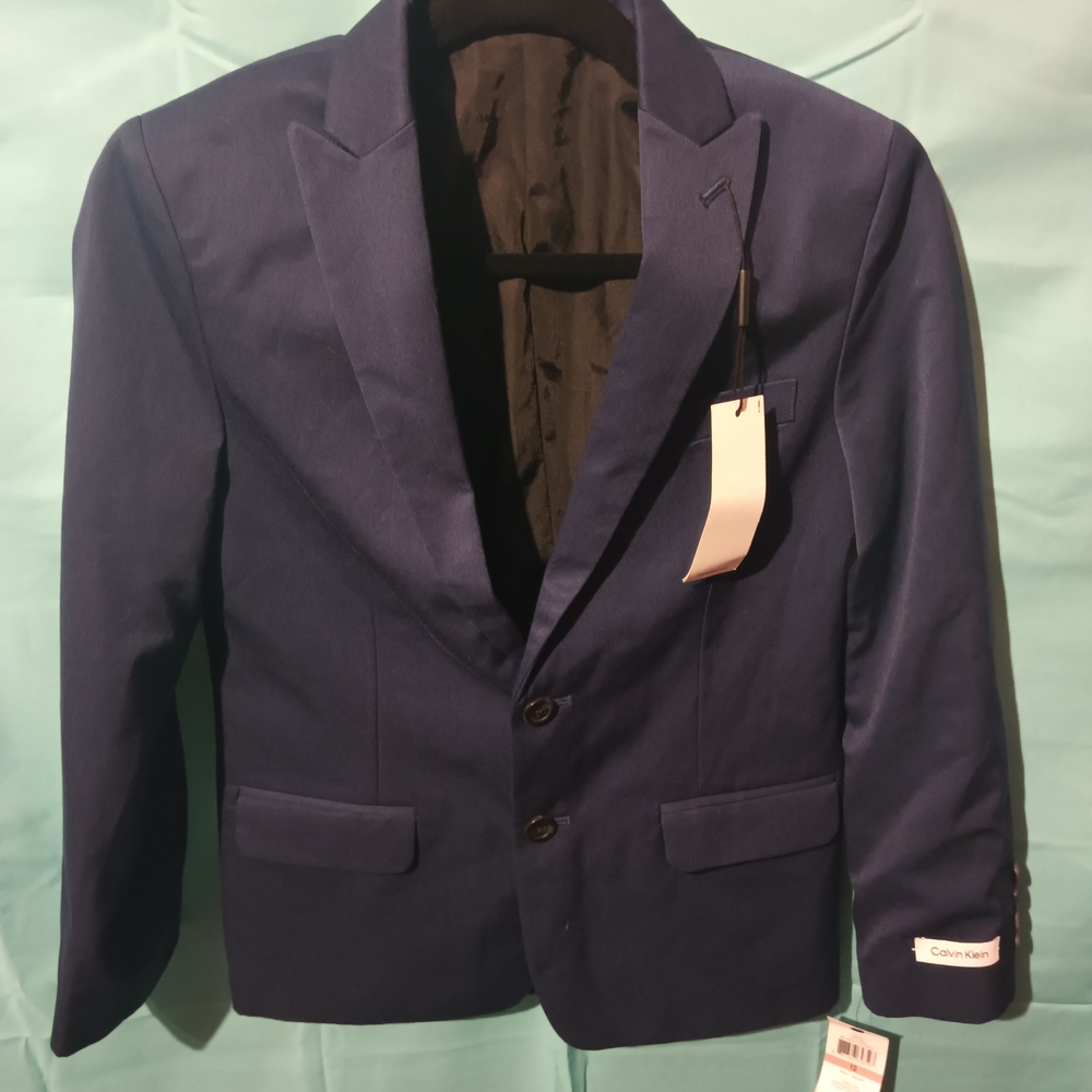 Calvin Klein Boy's Deep Blue Suit Jacket,     Size 12